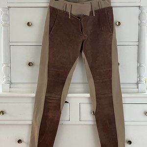 KaufmanFranco021 Leather Front Stretch Pant, Tan/ Camel, Size 4/40